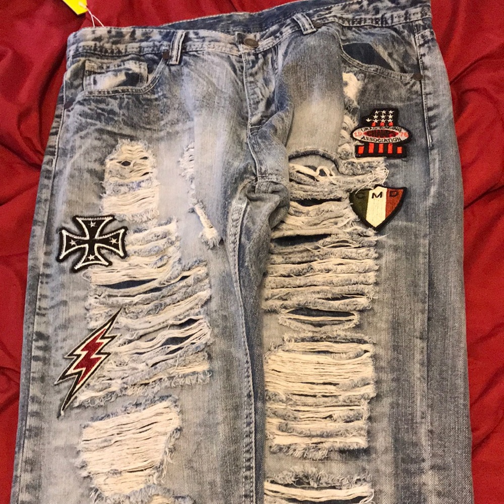 Men Hudson Jeans with patches